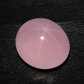 Cuarzo Rosa Estrella Rosa natural de 24.14 ct, Corte Óvalo, Translúcido
