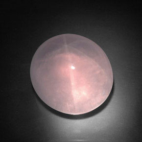 Cuarzo rosa estrella rosa natural de 35,70 ct, transparente, transparente / translúcido