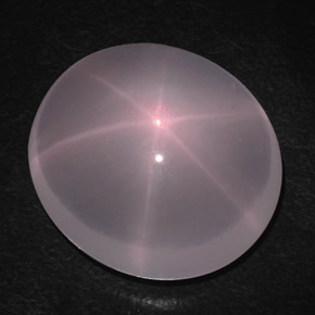 Cuarzo rosa estrella rosa natural de 96,13 ct, corte óvalo, transparente