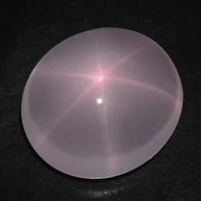 Cuarzo rosa estrella rosa natural de 96,13 ct, corte óvalo, transparente