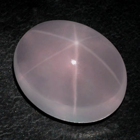 Cuarzo rosa estrella rosa natural de 49,05 ct, corte óvalo, transparente