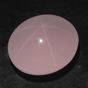 Cuarzo rosa estrella rosa natural de 83,38 ct, transparente, transparente / translúcido