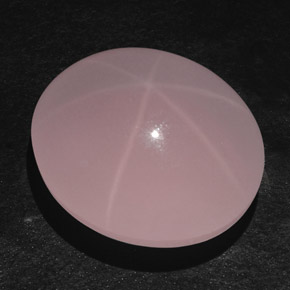 Cuarzo rosa estrella rosa natural de 83,38 ct, transparente, transparente / translúcido