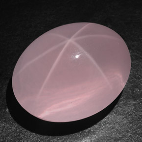 Cuarzo Rosa Estrella Rosa natural de 113.75 ct, Transparente, Transparente / Translúcido