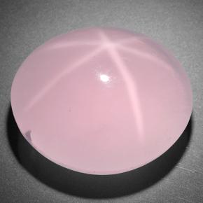 Cuarzo rosa estrella rosa natural de 105,30 ct, corte óvalo, translúcido