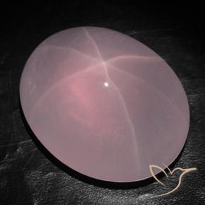 Cuarzo rosa estrella Rosado medio natural de 579.55 ct, Ovalada, Transparente / Translúcido