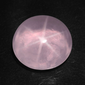 Cuarzo rosa estrella rosa natural de 28,96 ct, corte óvalo, transparente