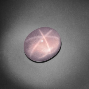 Cuarzo rosa estrella rosa natural de 9,13 ct, corte óvalo, transparente