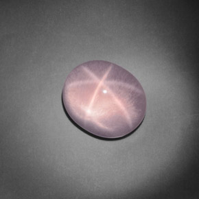 Cuarzo rosa estrella rosa natural de 9,13 ct, corte óvalo, transparente