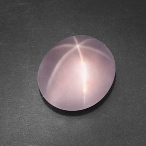 Cuarzo Rosa Estrella Rosa natural de 8.14 ct, Corte Óvalo, Transparente