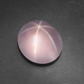 Cuarzo Rosa Estrella Rosa natural de 8.14 ct, Corte Óvalo, Transparente