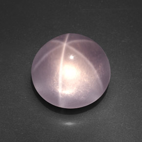 Cuarzo Rosa Estrella Rosa natural de 9.81 ct, Corte Redondo, Transparente