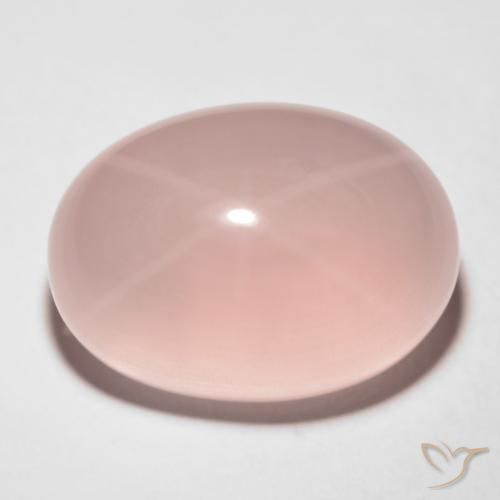 Cuarzo Rosa Estrella Rosado medio natural de 29.68 ct, Corte Óvalo, Translúcido