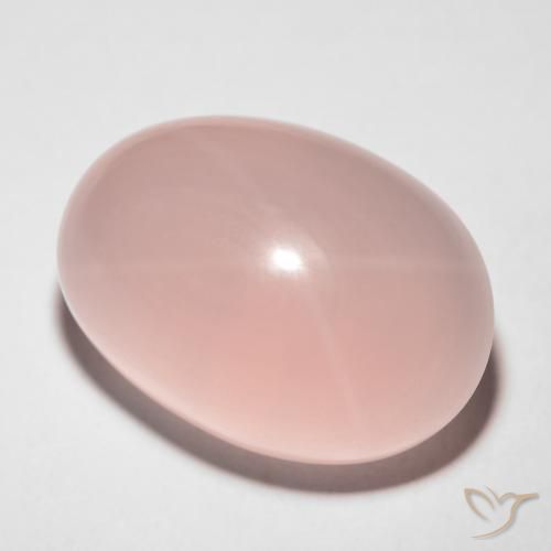 Cuarzo Rosa Estrella Rosado medio natural de 29.68 ct, Corte Óvalo, Translúcido