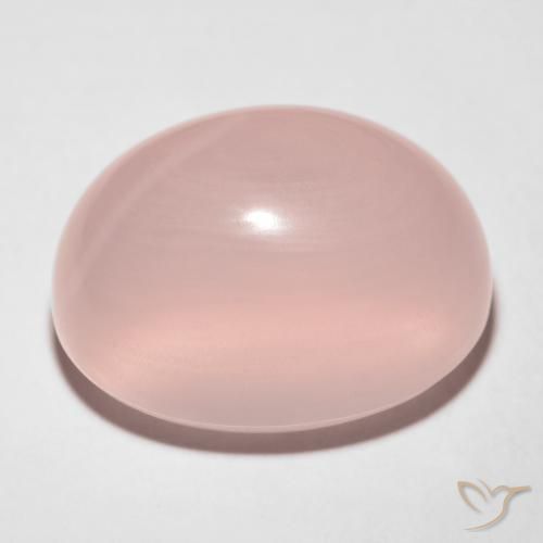 Cuarzo Rosa Estrella Rosado medio natural de 29.68 ct, Corte Óvalo, Translúcido