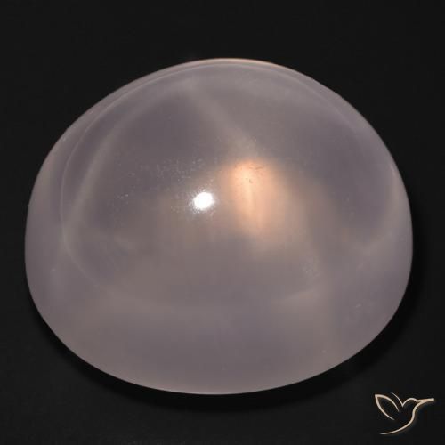 Cuarzo rosa estrella Rosado medio natural de 48.94 ct, Ovalada, Transparente