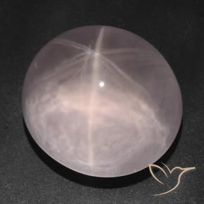 Cuarzo rosa estrella Rosado coral natural de 73.83 ct, Ovalada, Transparente