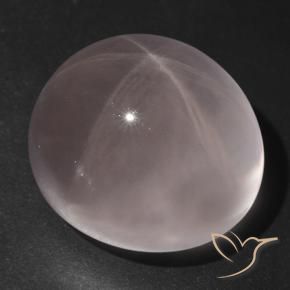 Cuarzo Rosa Estrella Rosado claro natural de 68.71 ct, Corte Óvalo, Transparente