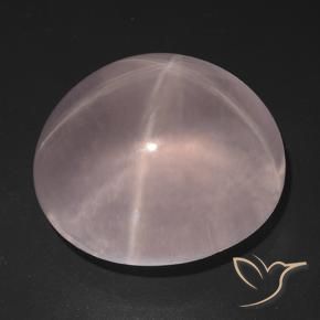 Cuarzo rosa estrella Rosado coral claro natural de 113.52 ct, Ovalada, Transparente