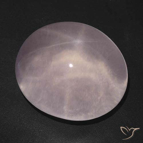 165.68ct Natural Rosado claro Cuarzo Rosa Estrella, Ovalada, Transparente