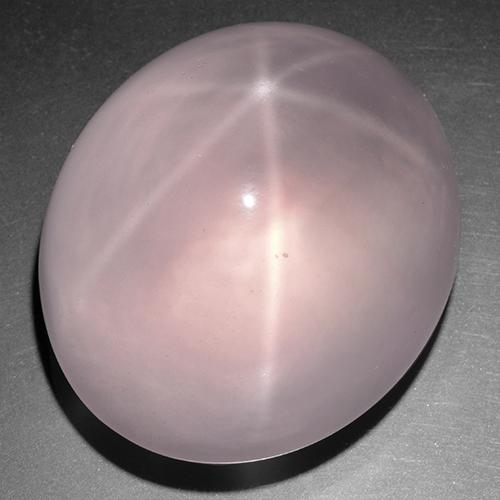 Cuarzo Rosa Estrella Rosado claro natural de 241.44 ct, Corte Óvalo, Transparente
