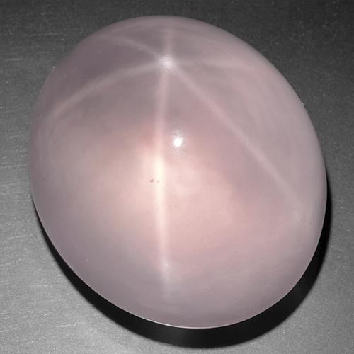 Cuarzo Rosa Estrella Rosado claro natural de 241.44 ct, Corte Óvalo, Transparente