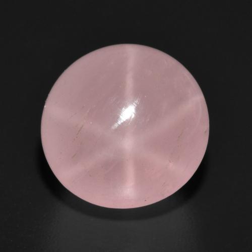 Cuarzo Rosa Estrella Rosado vívido natural de 12.19 ct, Corte Redondo, Translúcido