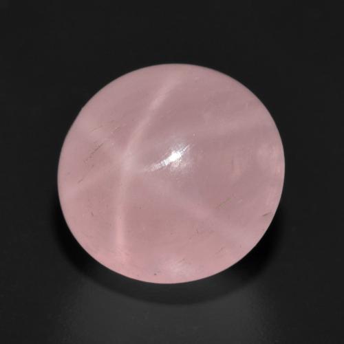 Cuarzo Rosa Estrella Rosado vívido natural de 12.19 ct, Corte Redondo, Translúcido