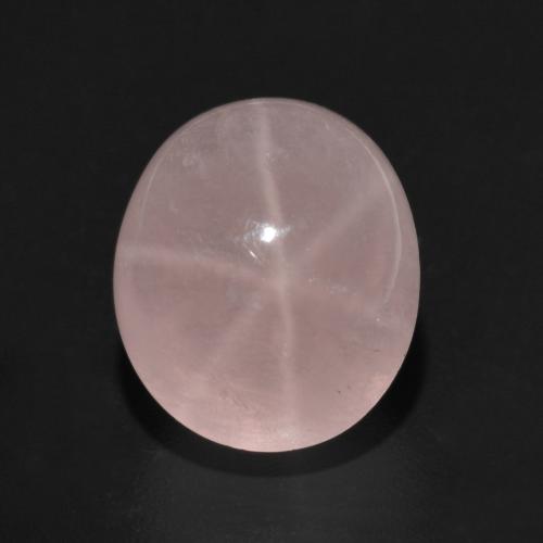 Cuarzo Rosa Estrella Rosado azulado natural de 7.77 ct, Corte Óvalo, Translúcido