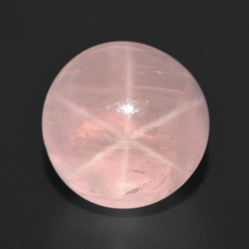 Cuarzo Rosa Estrella Rosado medio natural de 15.56 ct, Corte Redondo, Translúcido