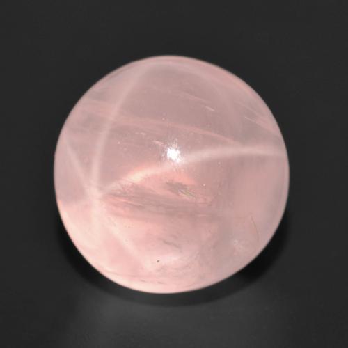 Cuarzo Rosa Estrella Rosado medio natural de 15.56 ct, Corte Redondo, Translúcido