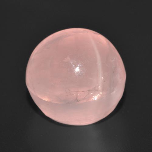 Cuarzo Rosa Estrella Rosado medio natural de 15.56 ct, Corte Redondo, Translúcido
