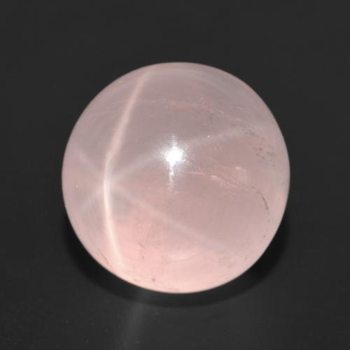 Cuarzo Rosa Estrella Rosado claro natural de 12.13 ct, Corte Redondo, Translúcido