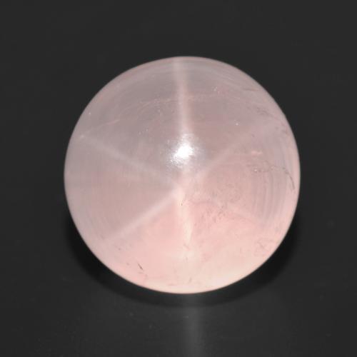 Cuarzo Rosa Estrella Rosado claro natural de 12.13 ct, Corte Redondo, Translúcido