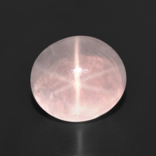 Cuarzo rosa estrella rosa claro natural de 4,42 ct, corte óvalo, transparente