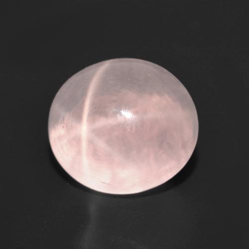 Cuarzo rosa estrella rosa claro natural de 4,42 ct, corte óvalo, transparente