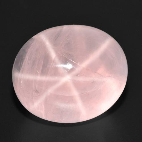 Cuarzo Rosa Estrella Rosado coral natural de 38.87 ct, Corte Óvalo, Translúcido