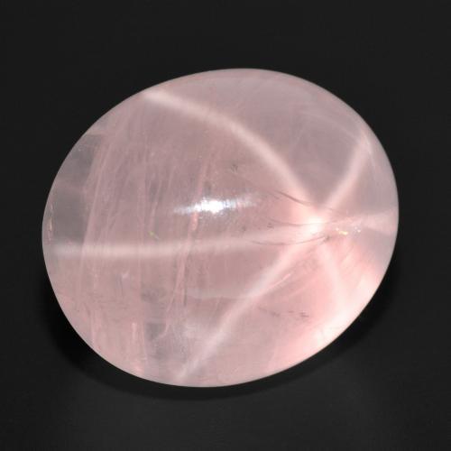 Cuarzo Rosa Estrella Rosado coral natural de 38.87 ct, Corte Óvalo, Translúcido