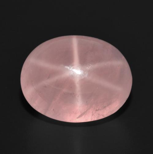 Cuarzo Rosa Estrella Rosado medio natural de 15.66 ct, Corte Óvalo, Translúcido