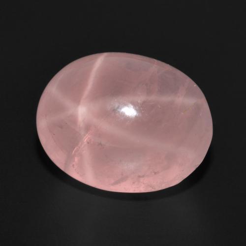 Cuarzo Rosa Estrella Rosado medio natural de 15.66 ct, Corte Óvalo, Translúcido