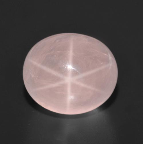 Cuarzo rosa estrella rosa natural de 10,60 ct, corte óvalo, translúcido