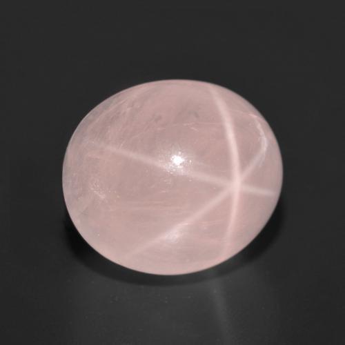 Cuarzo rosa estrella rosa natural de 10,60 ct, corte óvalo, translúcido
