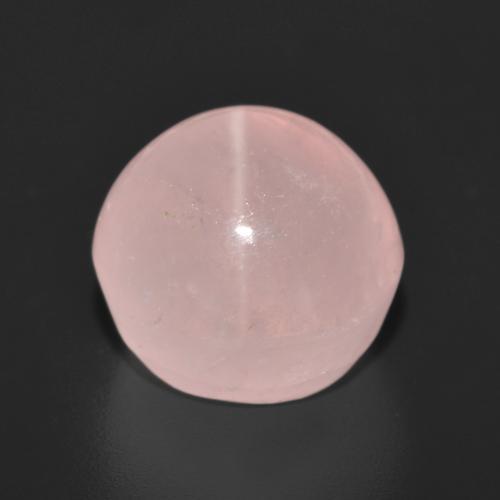 Cuarzo rosa estrella rosa natural de 8,71 ct, corte redondo, translúcido