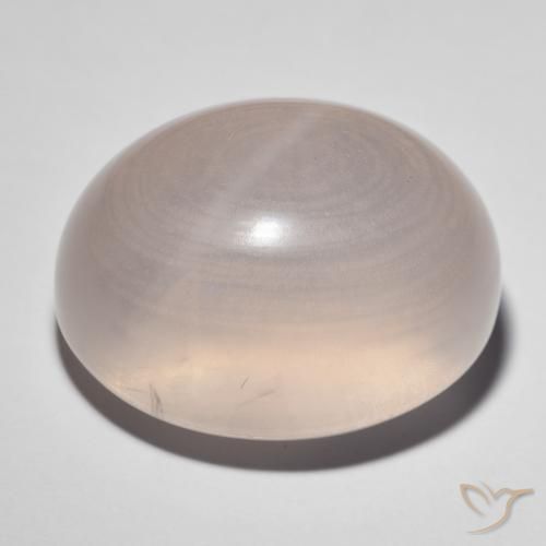 Cuarzo rosa estrella Rosado medio natural de 41.38 ct, Ovalada, Transparente