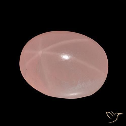 Cuarzo rosa estrella Rosa rosado natural de 36.81 ct, Ovalada, Translúcido