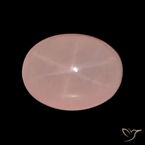 40.20ct Rosado medio Cuarzo rosa estrella, Ovalada, Translúcido