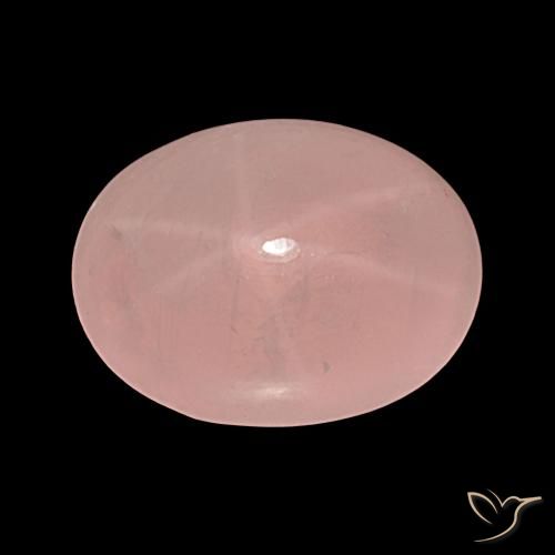 37.50ct Rosa rosado Cuarzo rosa estrella, Ovalada, Translúcido