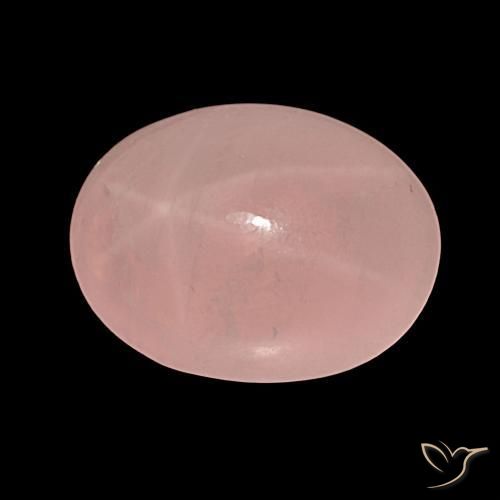 Cuarzo rosa estrella Rosa rosado natural de 37.50 ct, Ovalada, Translúcido