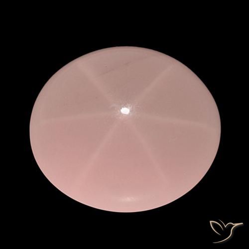129.84ct Natural Rosado azulado Cuarzo rosa estrella, Ovalada, Translúcido