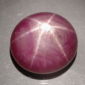 Rubí estrella rojo natural de 31,54 ct, corte óvalo, opaco
